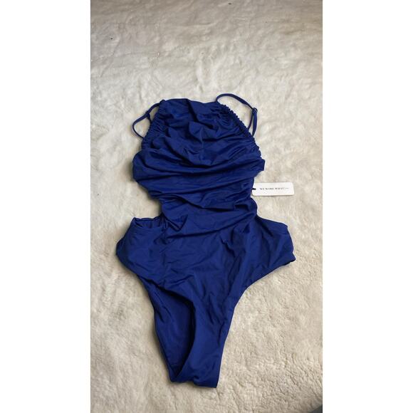 WeWoreWhat one-piece swimsuit with a ruched high neck - Picture 2 of 7